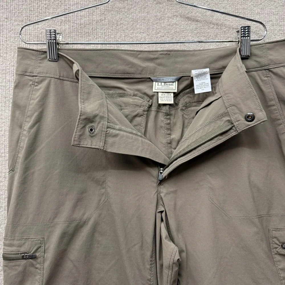 LL Bean Vista Camp Convertible Zip Off Hiking Pants Mens 35x30 Brown 506423